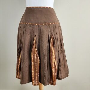 Yuko‎ Y2K Pleated Skirt Womens L 30" Waist Grunge Hippie Hobo Elfcore Fairy Emo